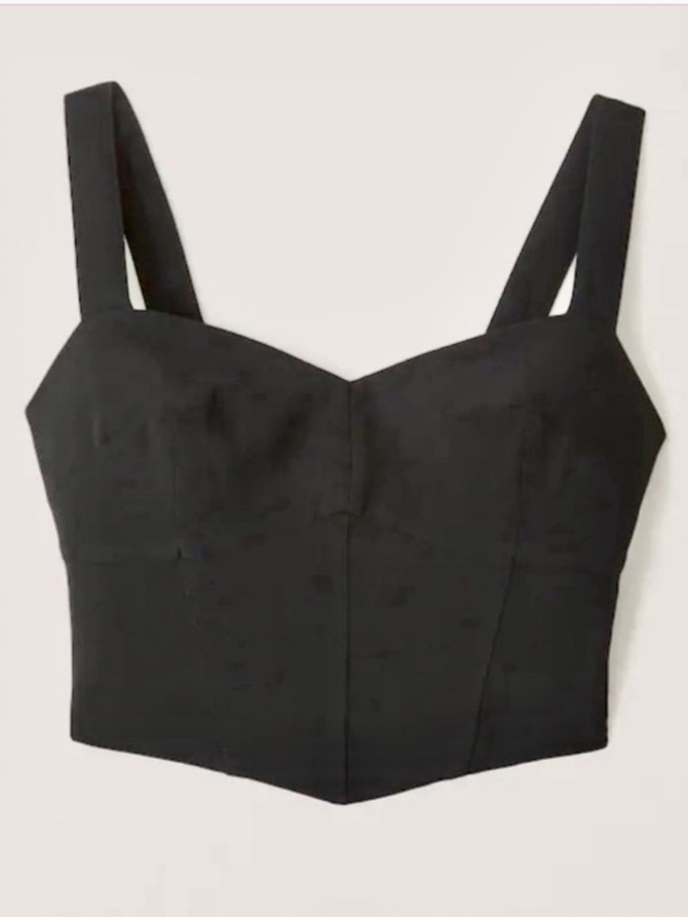 Abercrombie Sweetheart Corset Top Black Adjustable Straps Hidden Side Zipper